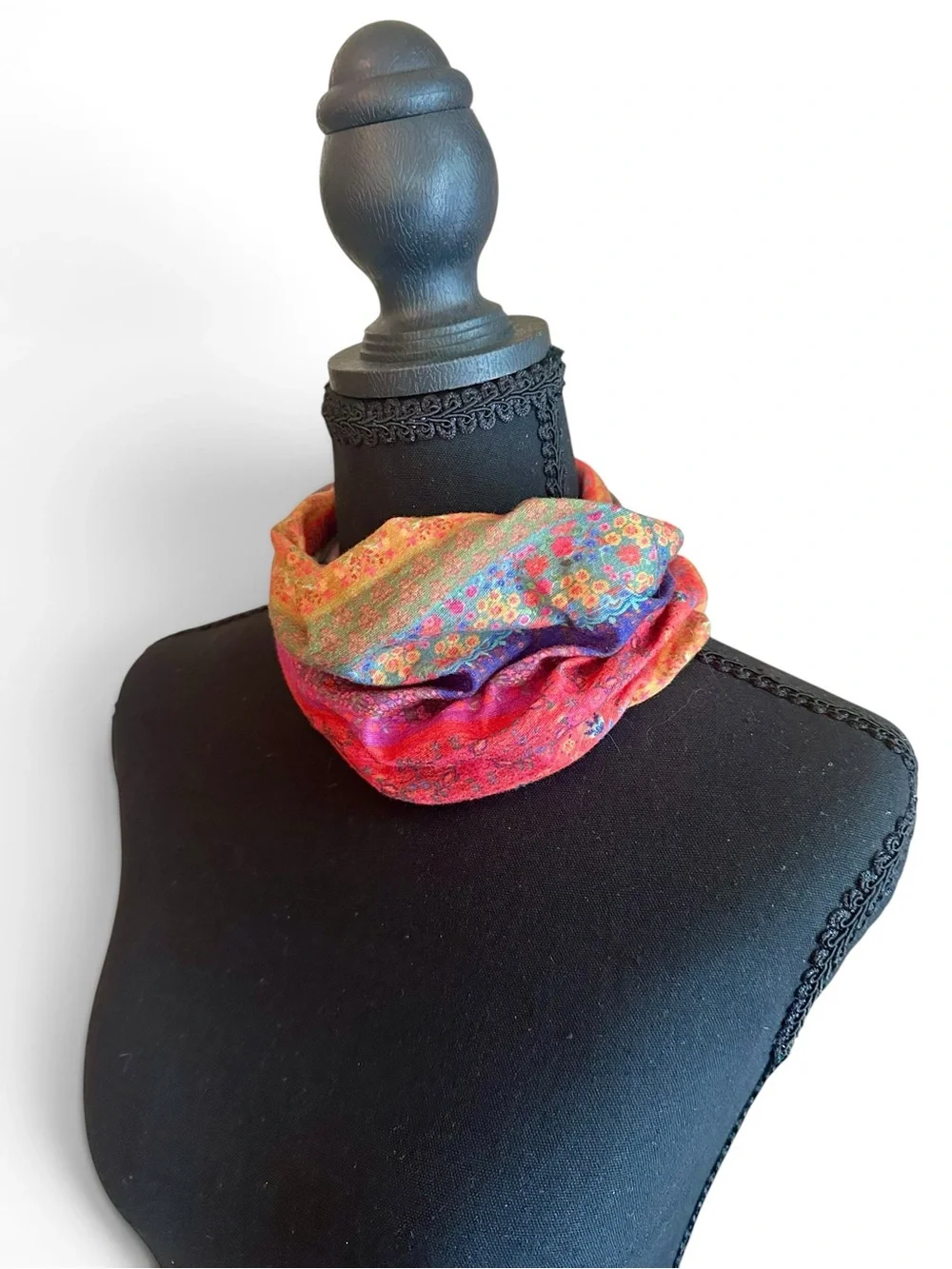 NATURAL LIFE Pink Red Blue Hair Scarf